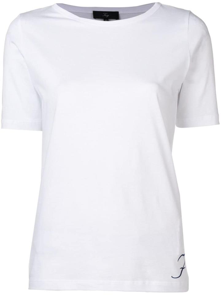 Fay Logo Printed T-shirt - White