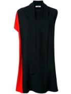 Msgm Colour Block Strap Dress, Women's, Size: 38, Black, Acetate/viscose