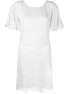 Paul & Joe Lace Overlay Dress, Women's, Size: 38, White, Cotton/polyester/viscose