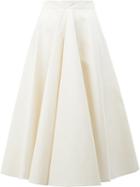 Maison Rabih Kayrouz Pleated Midi Skirt, Women's, Size: 40, White, Polyester