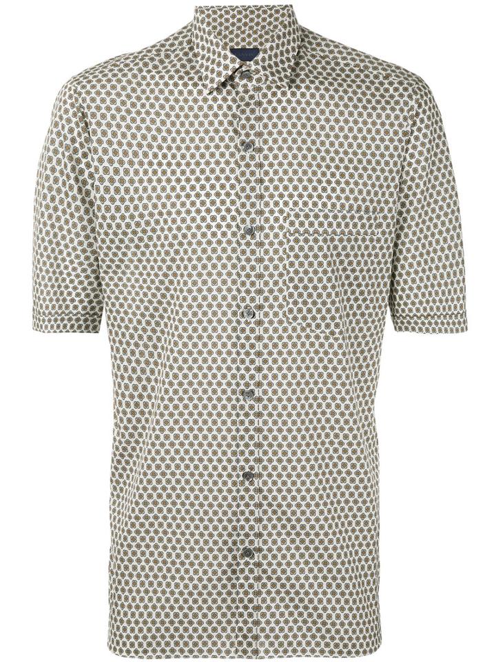 Lanvin - Printed Short Sleeve Shirt - Men - Cotton - 41, Nude/neutrals, Cotton