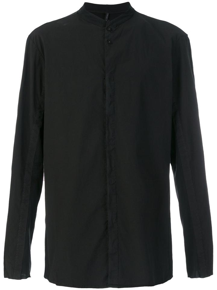 Transit Collarless Shirt - Black