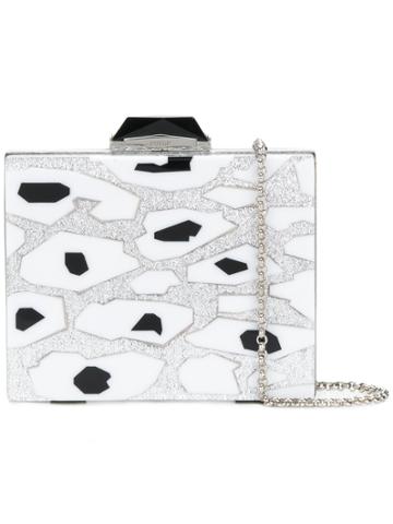 Kotur Patterned Box Clutch Bag - Grey