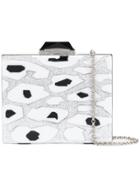 Kotur Patterned Box Clutch Bag - Grey