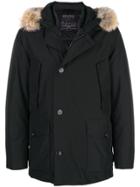 Woolrich Fur Hooded Coat - Black
