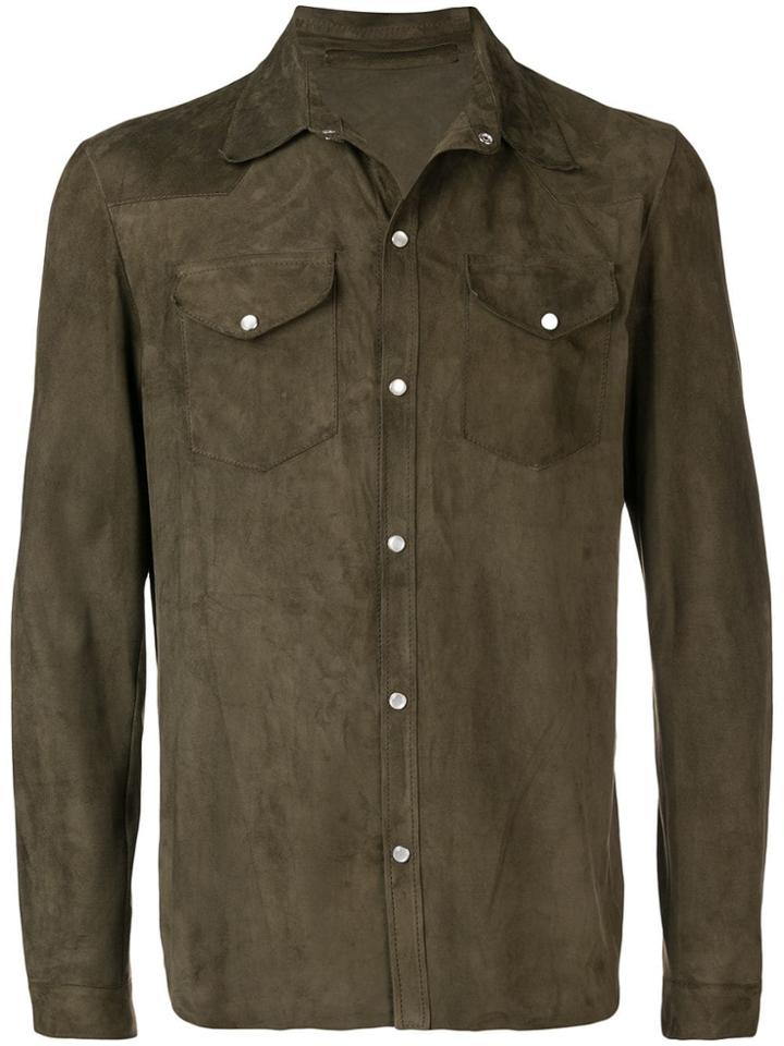 Salvatore Santoro Fitted Button Down Shirt - Green