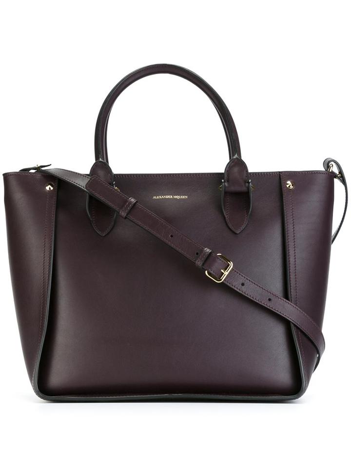 Alexander Mcqueen 'inside Out' Tote, Women's, Pink/purple