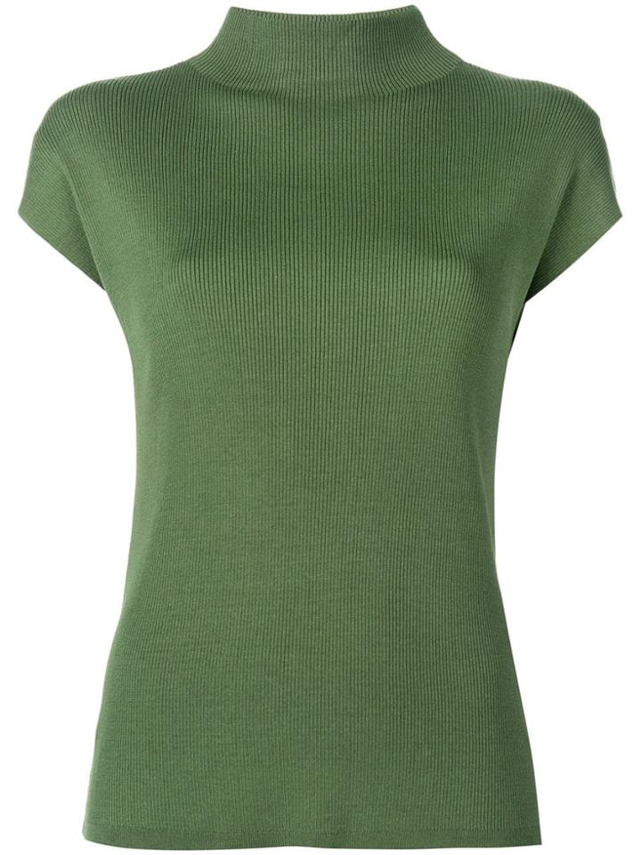 Max Mara Studio Ribbed T-shirt - Green