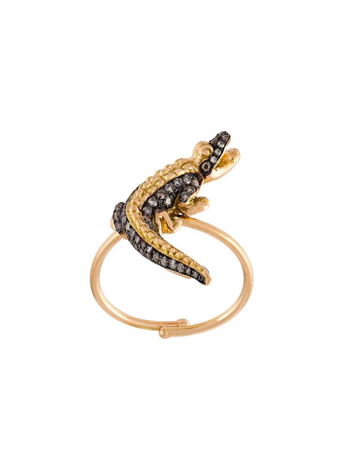 Christina Debs Crocodile Diamond Ring