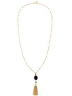 Gas Bijoux 'serti Pompom' Long Necklace, Women's, Metallic