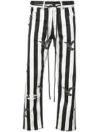 Off-white Striped Trousers - Black