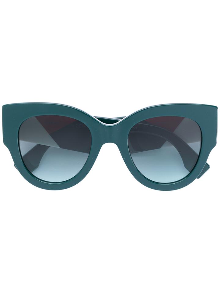 Fendi Eyewear Oversized Cat Eye Sunglasses - Green