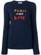 Bella Freud Peace And Love Sweater - Blue