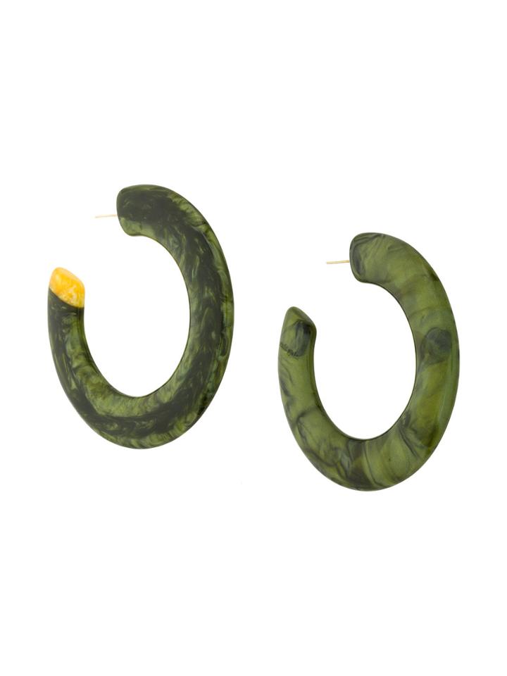 Cult Gaia Geneva Hoop Earring - Green