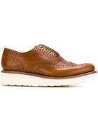Grenson Emily Flatform Brogues, Women's, Size: 3, Brown, Leather/rubber