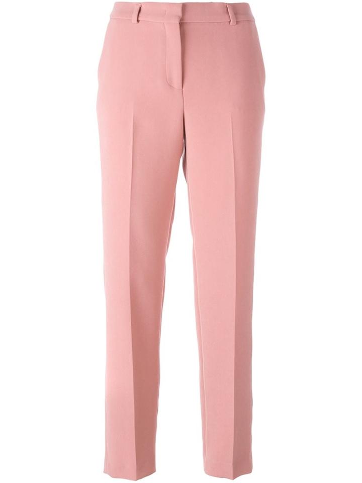 Ermanno Scervino Straight Tailored Trousers, Women's, Size: 42, Pink/purple, Polyester/acetate/cupro