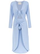 Framed Knots Midi Dress - Blue
