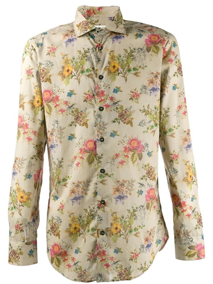 Etro Floral-print Shirt - Green