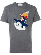 Maison Kitsuné 'airman' T-shirt, Men's, Size: Small, Grey, Cotton