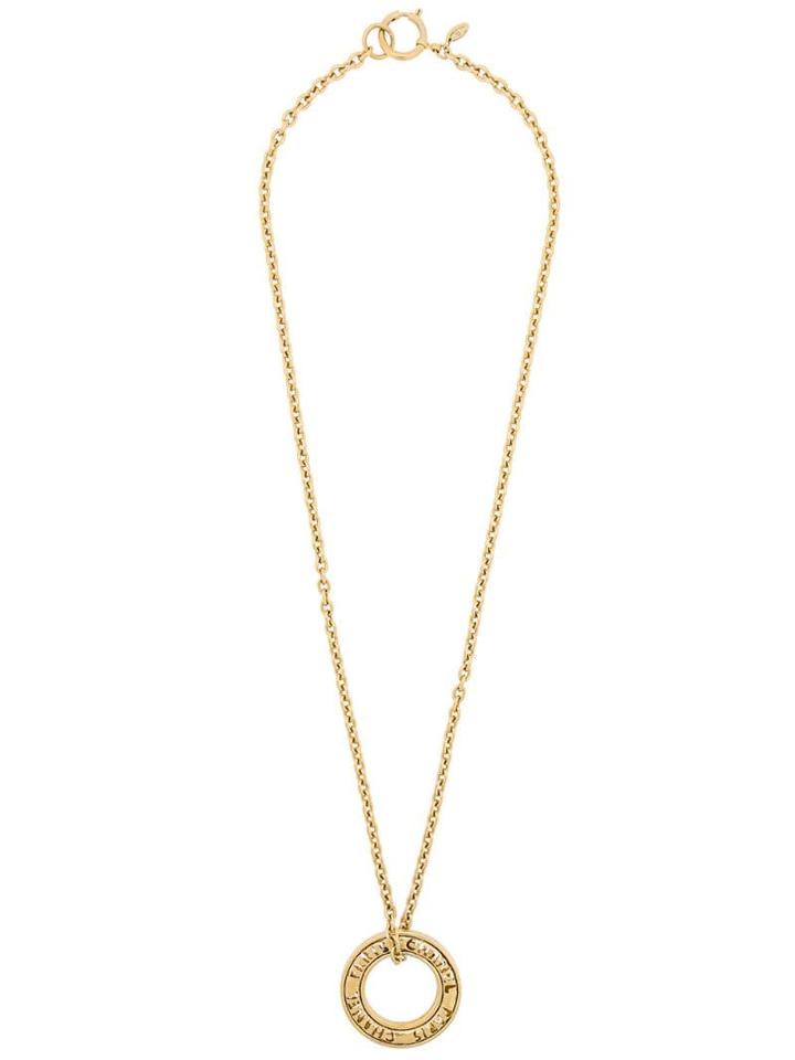 Chanel Pre-owned Engraved Necklace - Gold