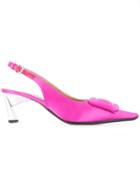 Marni Buckle Detail Slingback Pumps - Pink