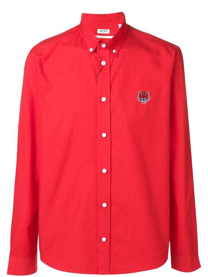 Kenzo Tiger Button-down Shirt - Red
