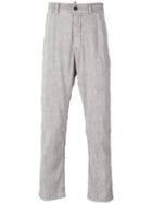 Hannes Roether Straight Cut Trousers, Men's, Size: Medium, Grey, Silk/linen/flax