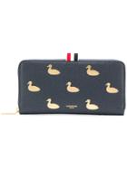 Thom Browne Duck Embossed Navy Long Wallet - Blue