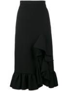 Estnation High-waisted Ruched Skirt - Black