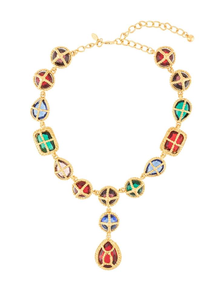 Kenneth Jay Lane Gemstones Necklace - Gold