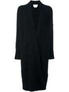 Dkny Open Front Cardi-coat, Women's, Size: Medium, Black, Nylon/spandex/elastane/wool