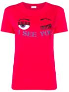 Chiara Ferragni 'i See You' Print T-shirt - Red