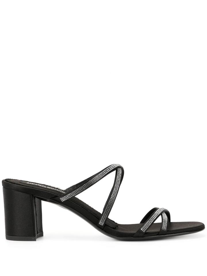 Pedro Garcia Xanon Crystal Strappy Sandals - Black