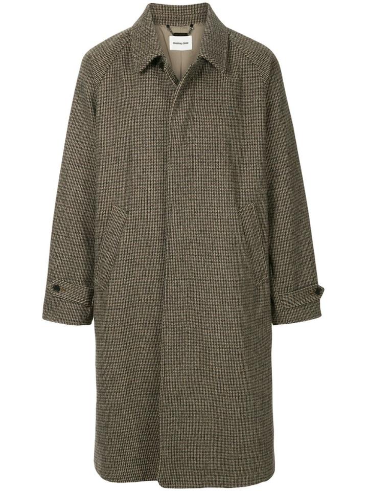 Monkey Time Patterned Single-breasted Coat - Brown
