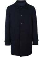 Aspesi Single-breasted Coat, Men's, Size: Xxl, Blue, Cotton/cupro/wool