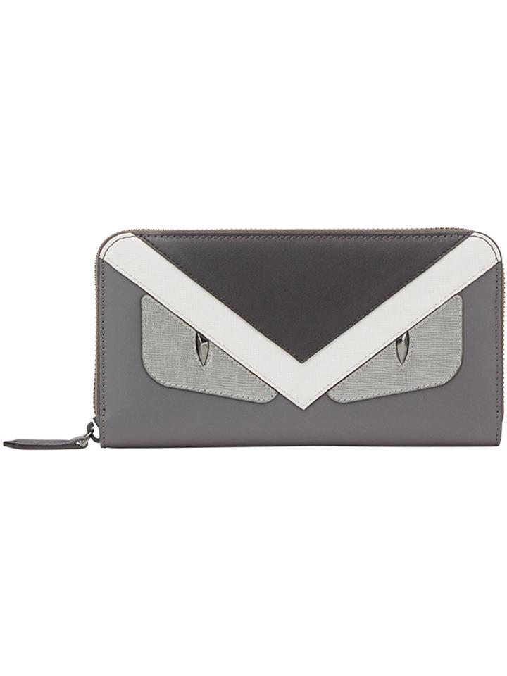 Fendi Bug Eyes Continental Wallet - Grey