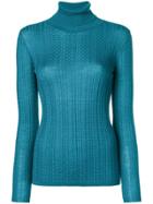 M Missoni Roll Neck Sweater - Blue