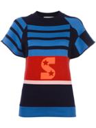 Stella Mccartney Short Sleeved Striped Jumper - Multicolour