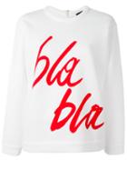 Odeeh Bla Bla Print Sweatshirt, Women's, Size: 36, White, Cotton/polyamide
