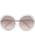 Chloe Eyewear - 'carlina' Sunglasses - Women - Metal (other) - 58, Grey, Metal (other)
