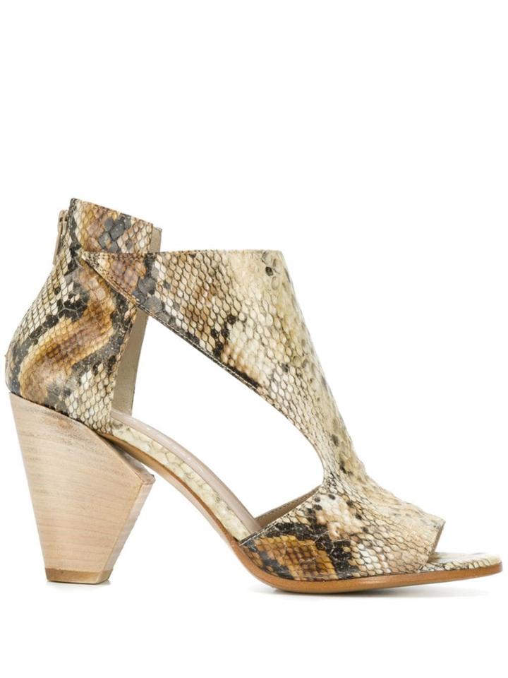 Strategia Snakeskin Effect Sandals - Neutrals