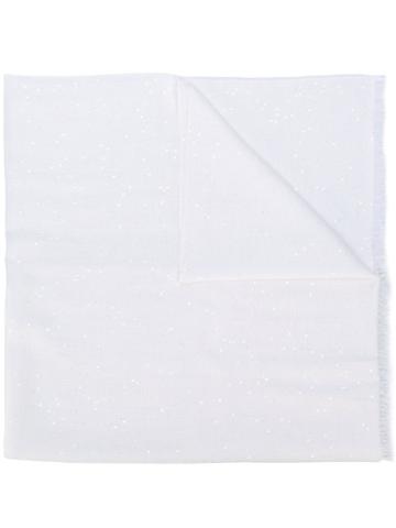 Brunello Cucinelli - Fringed Scarf - Women - Silk/polyamide/cashmere/sequin - One Size, White, Silk/polyamide/cashmere/sequin