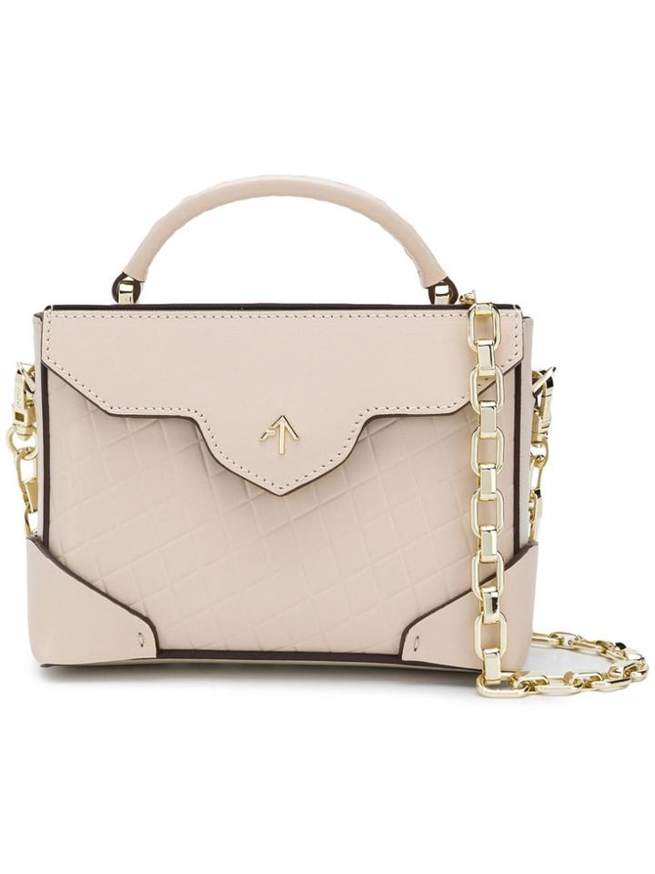 Manu Atelier Micro Bold Top Handle Bag - Neutrals