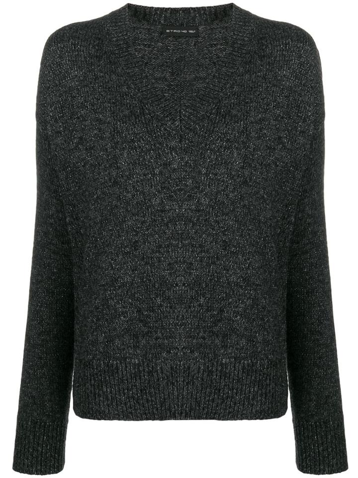 Etro V-neck Pullover - Grey