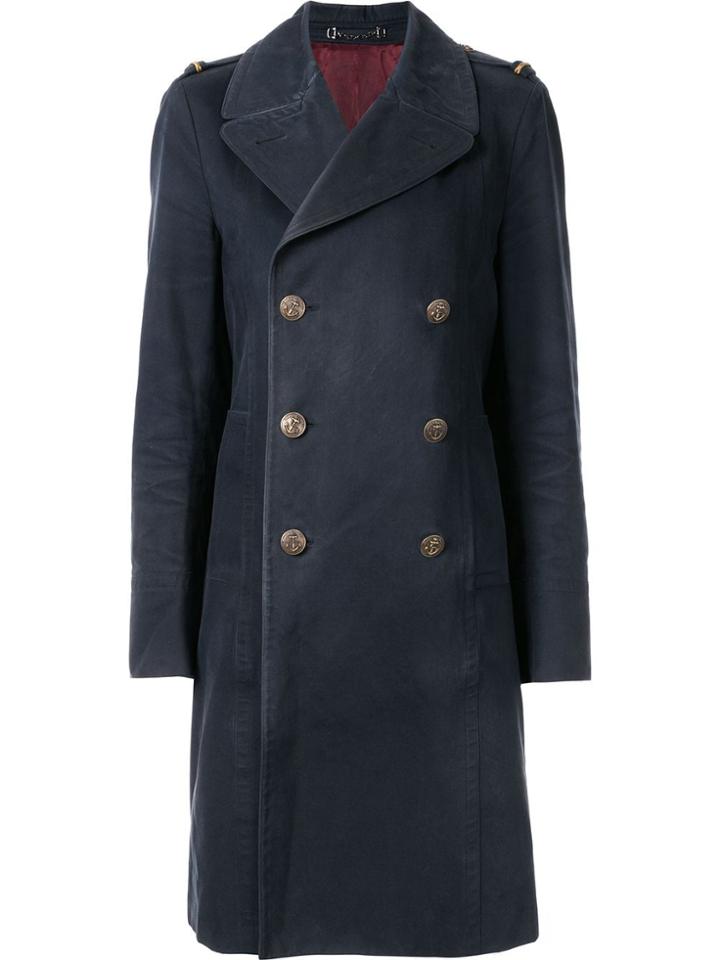 Gucci Pre-owned Double-breasted Coat - Blue