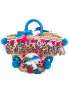 Emanuela Caruso Pom-pom Embellished Tote - Multicolour
