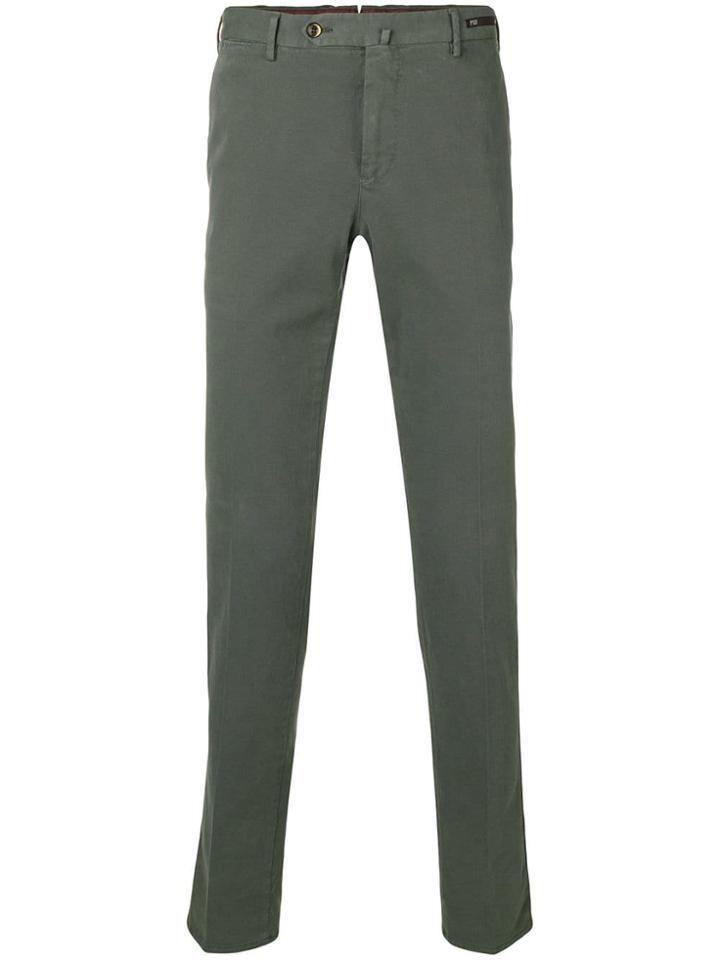 Pt01 Mid-rise Tailored Trousers - Green