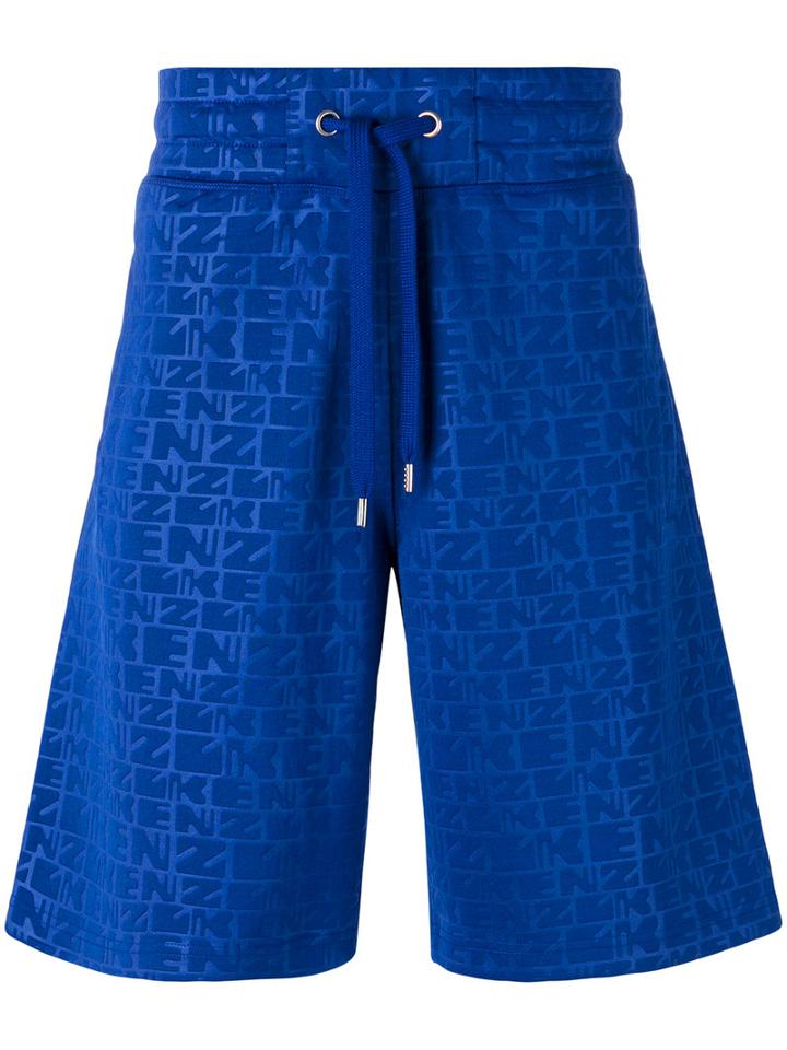 Kenzo Jacquard Shorts, Men's, Size: Large, Blue, Polyester/polyamide