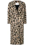 Ava Adore Leopard Print Coat - Brown