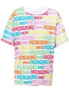 Moschino Logo Print T-shirt, Men's, Size: Large, Cotton/spandex/elastane